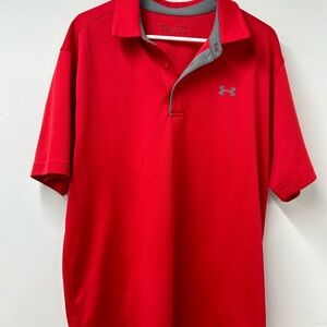 Under Armour Men’s Red Performance Polo Shirt XL
